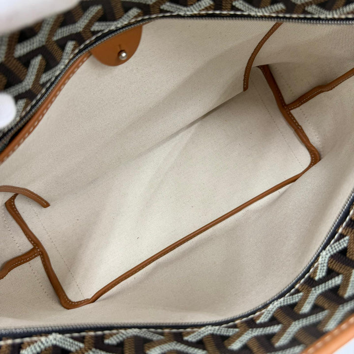 未使用品☆GOYARD ゴヤール アルトワPM マーカージュ トートバッグ ゴヤールディンキャンバス レザー使い ブラウン系 フランス製