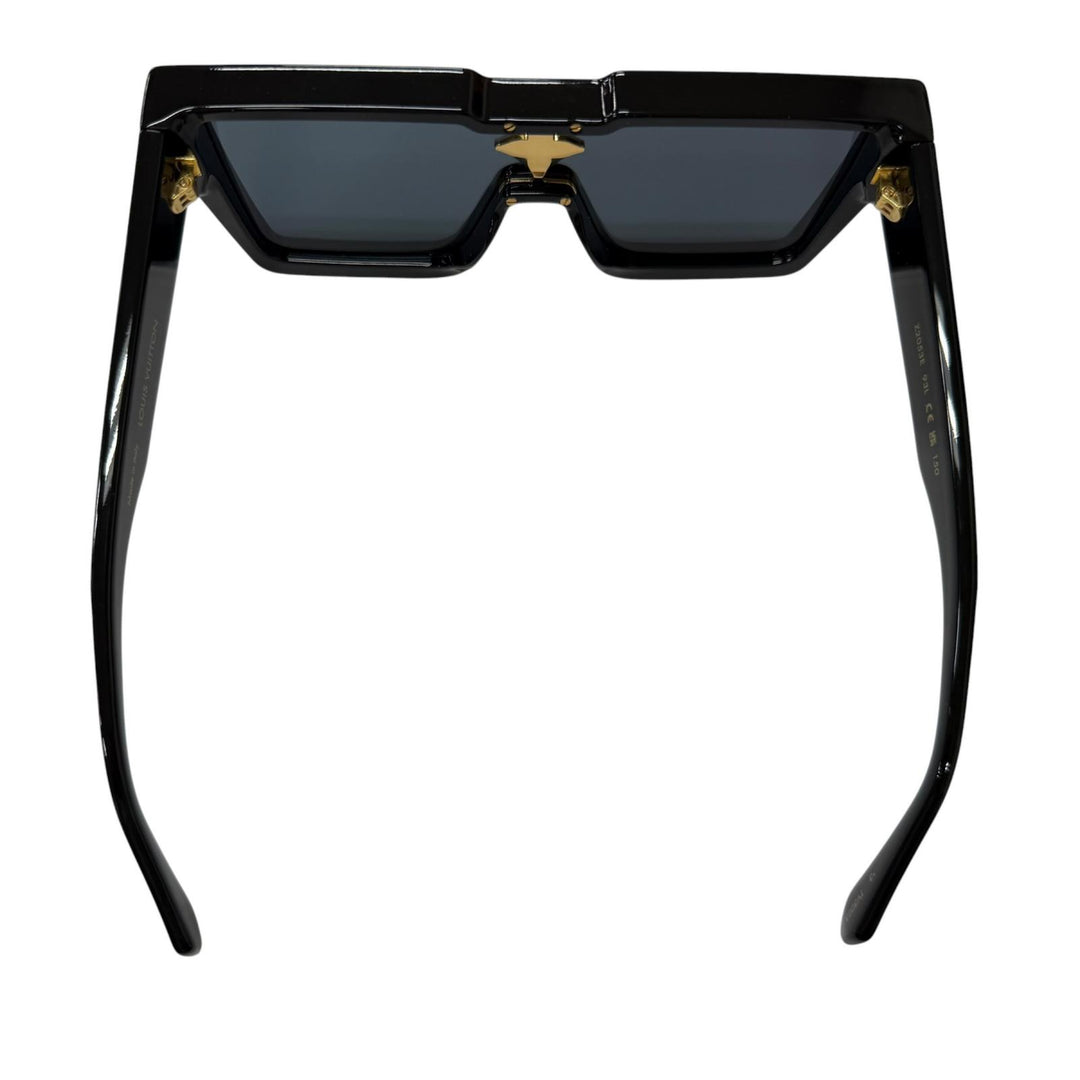 美品□LOUIS VUITTON ルイヴィトン Z2053E 2023年製 サイクロン S スクエア サングラス ブラック ブルーレンズ 93L 150 デモレンズ 伊製