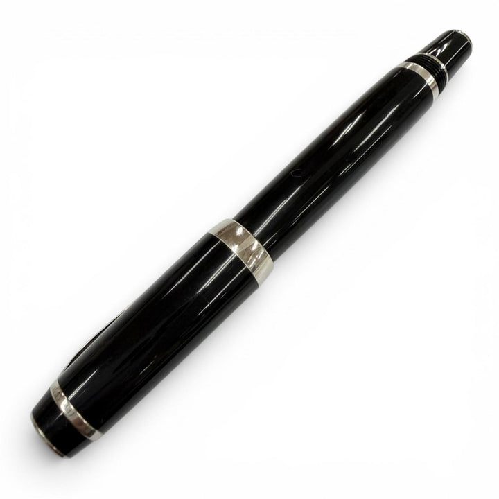 美品▼MONTBLANC モンブラン ボエム ブルージェムストーン ホワイトスター キャップ式 ボールペン ブラック シルバー 筆記確認済み