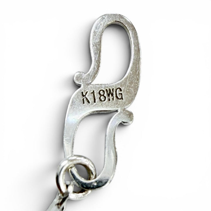 美品◇Sympathy of Soul シンパシーオブソウル スムースクロス K18 WG ダイヤモンド0.05ct 11P スクエアチェーン付 ペンダント 重量3.12g