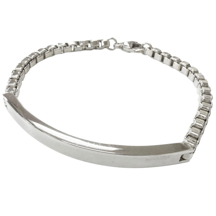 極美品□TIFFANY&amp;Co. ティファニー ベネチアン リンク IDブレスレット SV925 アクセサリー シルバー 重量20g メンズ レディース 保存袋付