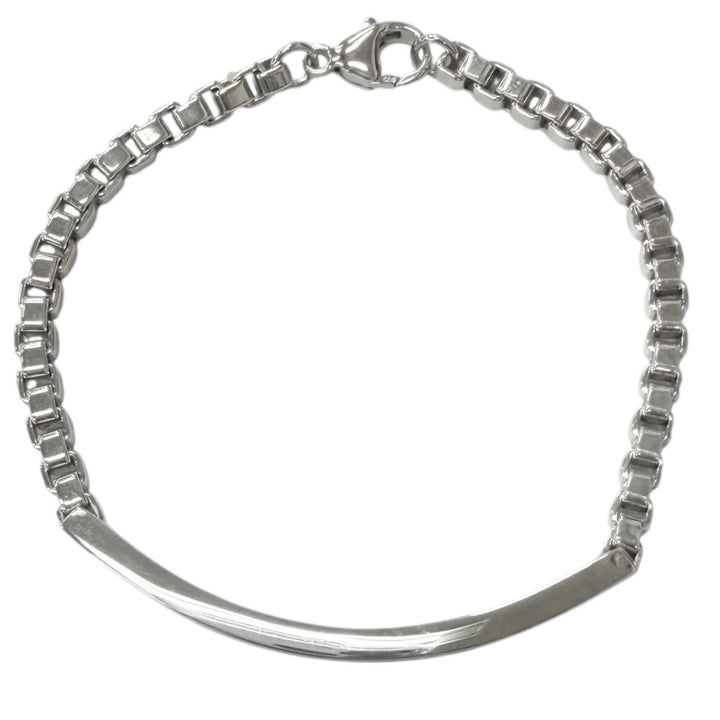 極美品□TIFFANY&amp;Co. ティファニー ベネチアン リンク IDブレスレット SV925 アクセサリー シルバー 重量20g メンズ レディース 保存袋付