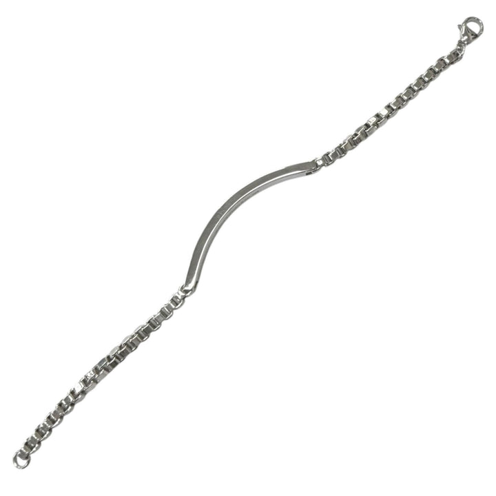 極美品□TIFFANY&amp;Co. ティファニー ベネチアン リンク IDブレスレット SV925 アクセサリー シルバー 重量20g メンズ レディース 保存袋付