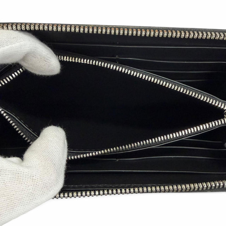 未使用品□BERLUTI ベルルッティ 2023年製 イタウバ シルバーパティーヌ カリグラフィ スクリット 長財布 ターコイズブルー イタリア製