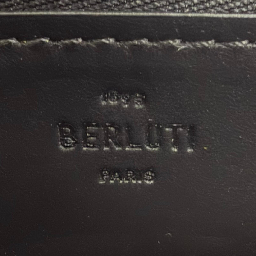 未使用品□BERLUTI ベルルッティ 2023年製 イタウバ シルバーパティーヌ カリグラフィ スクリット 長財布 ターコイズブルー イタリア製