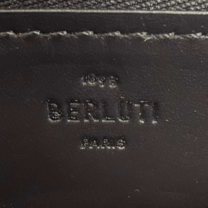 未使用品□BERLUTI ベルルッティ 2023年製 イタウバ シルバーパティーヌ カリグラフィ スクリット 長財布 ターコイズブルー イタリア製