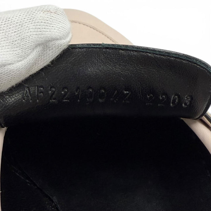 美品★HERMES エルメス モカシン パリ シルバー金具 H金具付 レザー ローファー ピンク 35.5 イタリア製 レディース 箱・保存袋付き