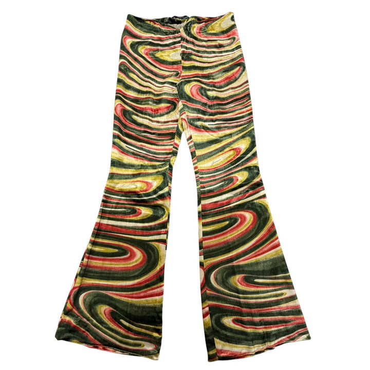 極美品◇GUCCI グッチ 99AW Psychedelic Swirl Velvet Pants サイケデリック スワール ベルベットパンツ トムフォード期 42 正規品 伊製