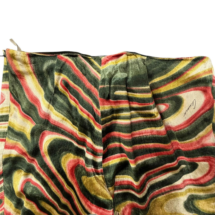 極美品◇GUCCI グッチ 99AW Psychedelic Swirl Velvet Pants サイケデリック スワール ベルベットパンツ トムフォード期 42 正規品 伊製