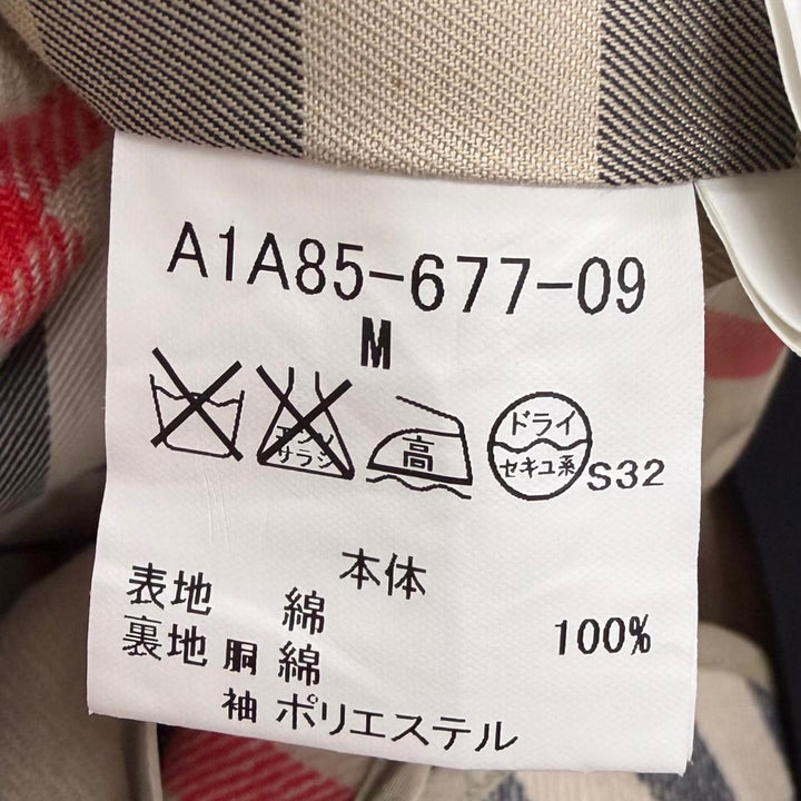 極美品□BURBERRY LONDON バーバリーロンドン 裏ノバチェック柄 ライナー付き ステンカラーコート ブラック M 日本製 正規品 メンズ