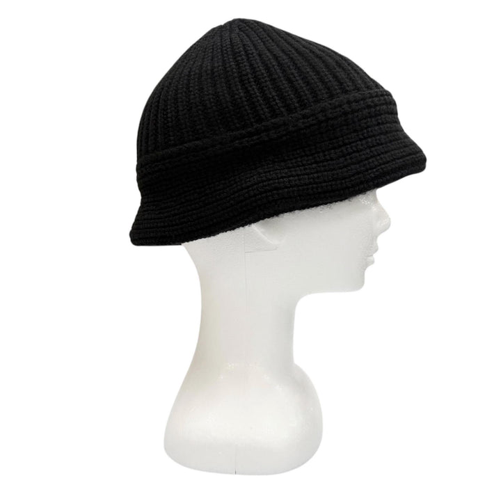 美品▼CELINE セリーヌ 2A80T384D カシミヤ100% トリオンフ ニット帽子 バケットハット ブラック TU イタリア製 正規品 ユニセックス
