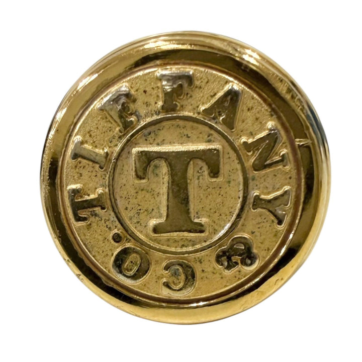 良品□PARKER TIFFANY&amp;Co. パーカー ティファニー デュオフォールド ダブルネーム マーブル ボールペン ゴールド ネイビー 筆記確認済み