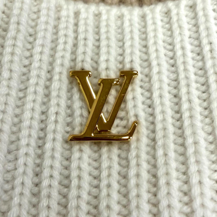 未使用品□ルイヴィトン 2024年製 M79396 ビーニー LV コールド スパーク カシミヤ フォックス ニットキャップ 伊製 正規品 定価143000円