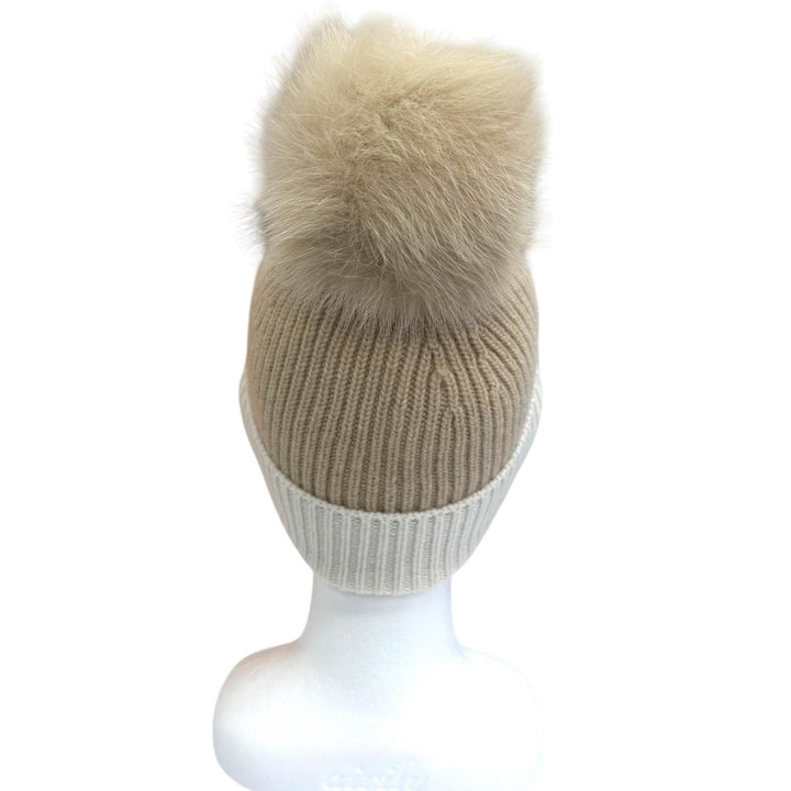 未使用品□ルイヴィトン 2024年製 M79396 ビーニー LV コールド スパーク カシミヤ フォックス ニットキャップ 伊製 正規品 定価143000円