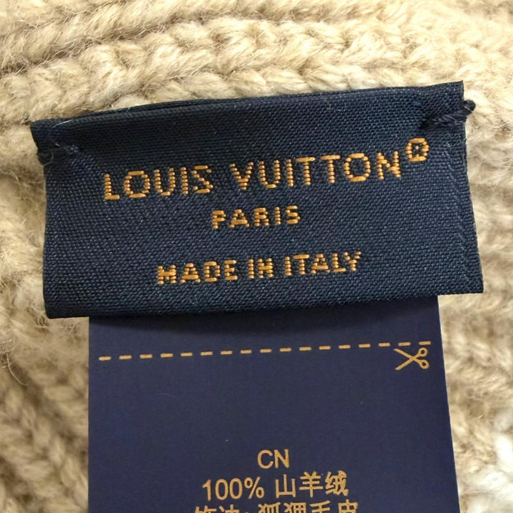 未使用品□ルイヴィトン 2024年製 M79396 ビーニー LV コールド スパーク カシミヤ フォックス ニットキャップ 伊製 正規品 定価143000円