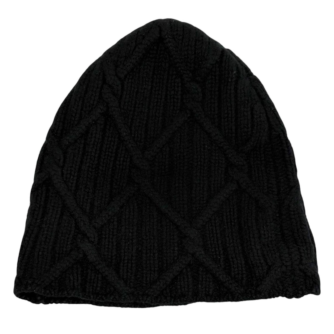 美品★CHANEL シャネル 18B カシミヤ100％ ココマーク ニットキャップ ビーニー 帽子 ブラック 英国製 レディース