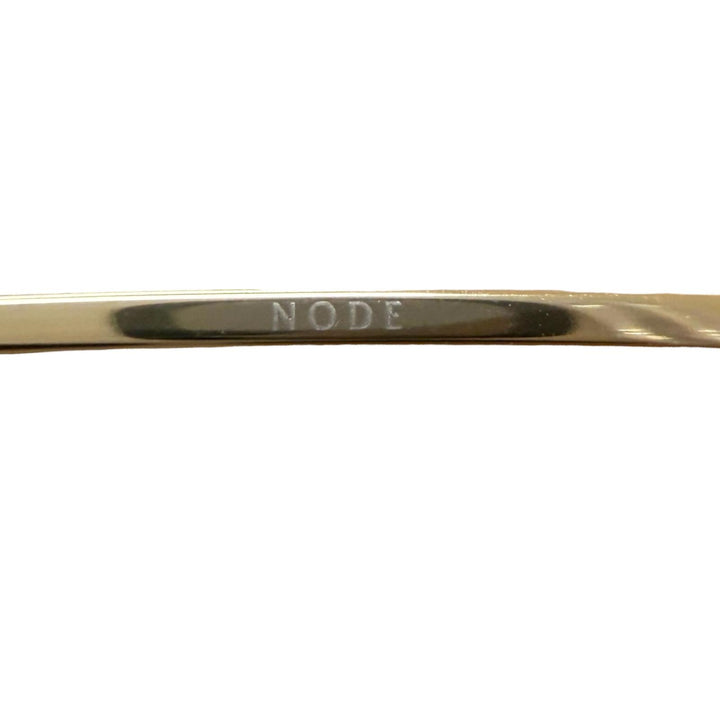 極美品□GENTLE MONSTER ジェントルモンスター NODE 030 ツーポイントメガネ 眼鏡 ゴールド クリアレンズ 60□17-143CO 田中樹着用モデル