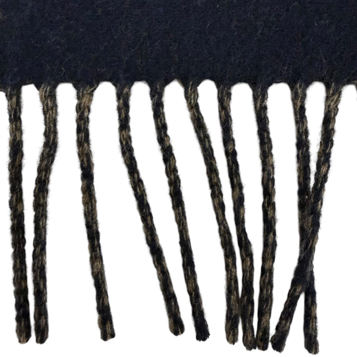 未使用品□HERMES エルメス ブリッド・ドゥ・ガラ カシミヤ100% クルードセル 刺繍 フリンジ マフラー マリン エトゥープ 英国製 メンズ