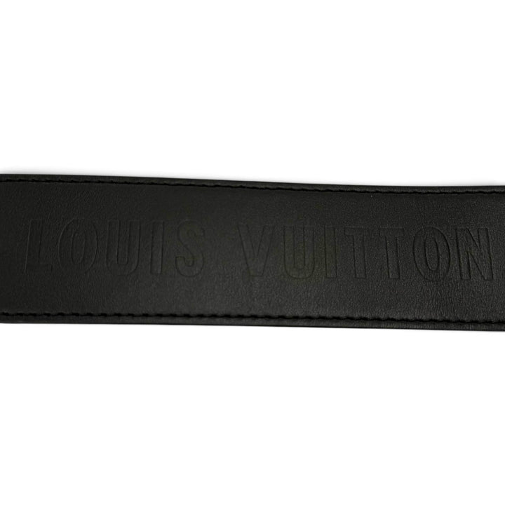 極美品▼LOUIS VUITTON ルイヴィトン J02496 ファブリック レザー ロゴ ショルダーストラップ ブラック シルバー金具 フランス製 メンズ