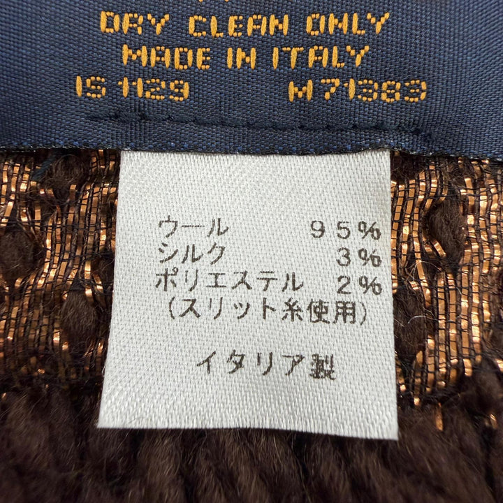 美品☆LOUIS VUITTON ルイヴィトン M71383 エシャルプ ロゴマニア シャイン ウール シルク マロン フリンジ付 マフラー 伊製 正規品