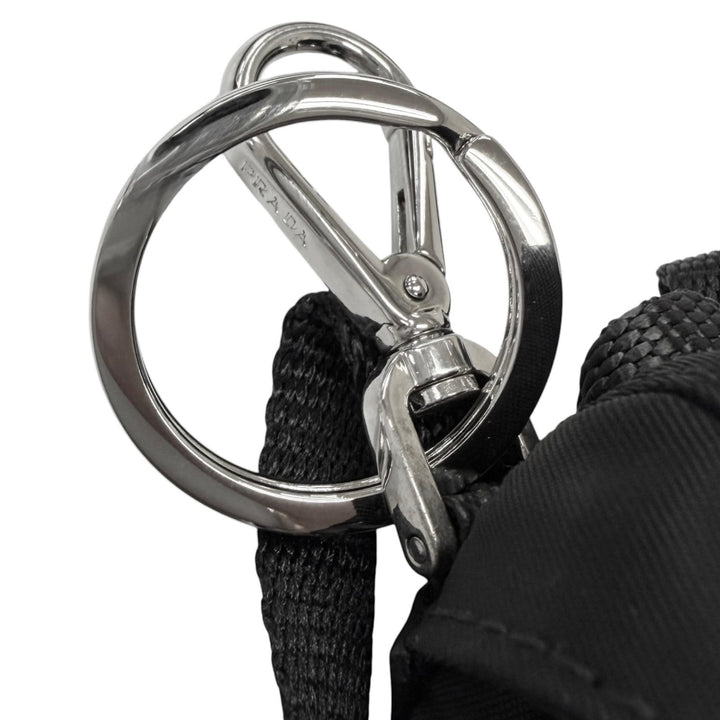 極美品□PRADA プラダ 2TT205 トライアングルロゴ リュックサックモチーフ バッグチャーム ストラップ ブラック イタリア製 メンズ 箱付