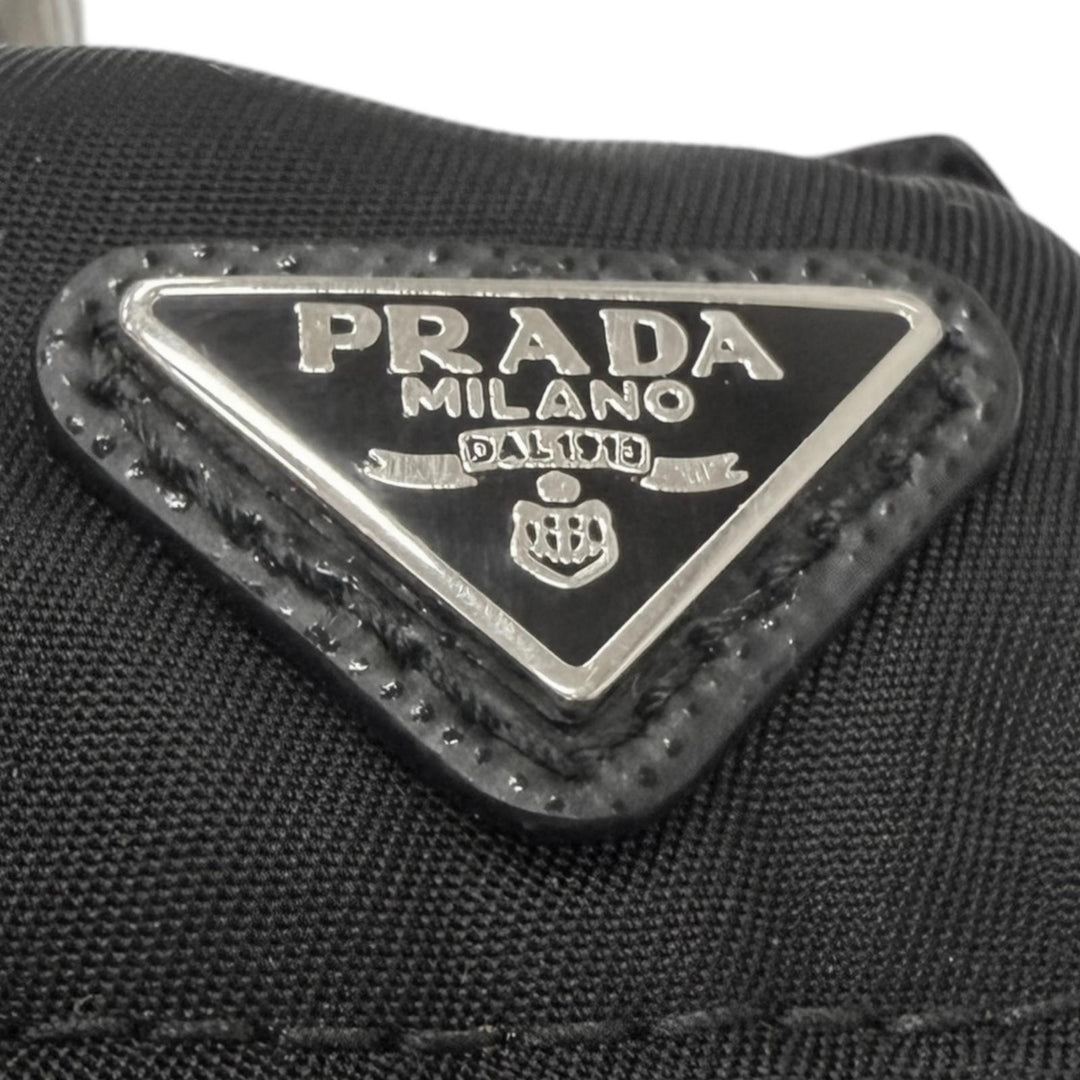 極美品□PRADA プラダ 2TT205 トライアングルロゴ リュックサックモチーフ バッグチャーム ストラップ ブラック イタリア製 メンズ 箱付