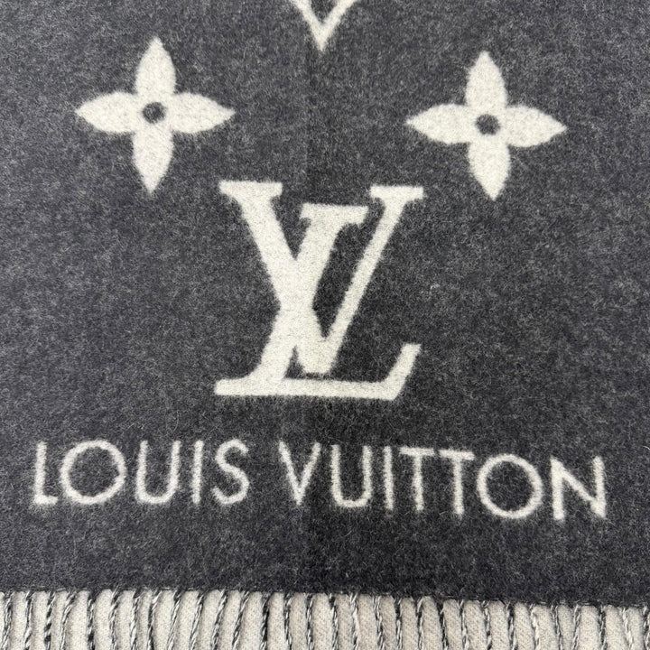 極美品□LOUIS VUITTON ルイヴィトン 2023年製 M71040 エシャルプ・レイキャビック カシミヤ100％ マフラー ブラック イタリア製 正規品
