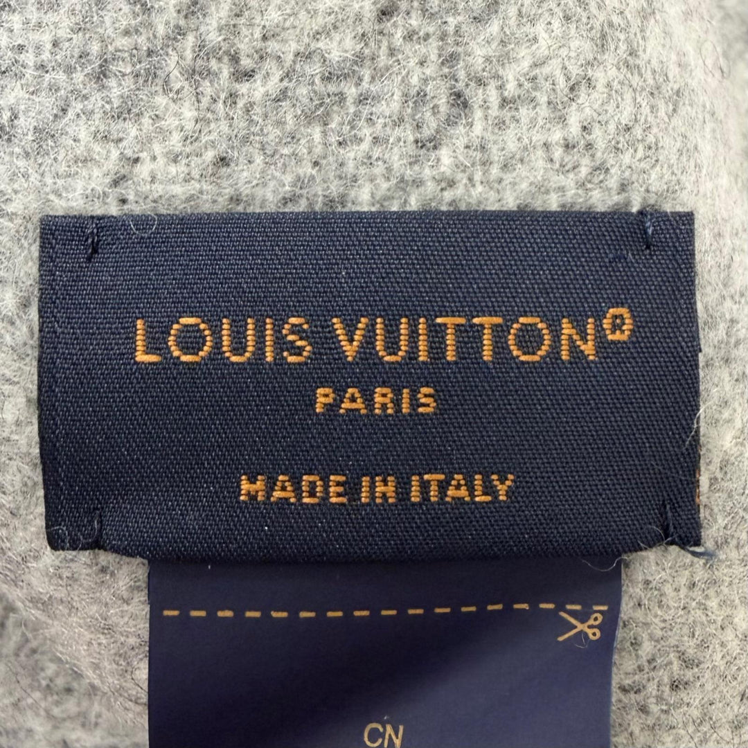 極美品□LOUIS VUITTON ルイヴィトン 2023年製 M71040 エシャルプ・レイキャビック カシミヤ100％ マフラー ブラック イタリア製 正規品