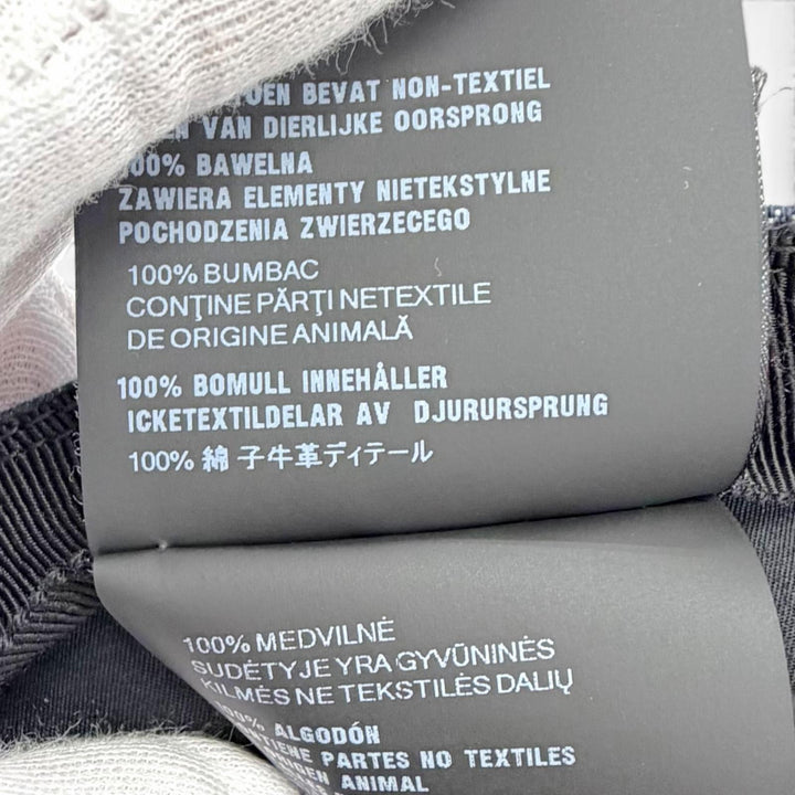 極美品△MIUMIU ミュウミュウ 2024年製 5HC370 ロゴ レザーワッペン デニム ベースボールキャップ 帽子 インディゴ M 58cm 伊製 正規品