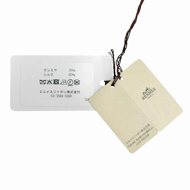 未使用△HERMES エルメス H244170S08 LES ROUES DE PHAETON 四輪馬車の車輪 カシミヤ シルク キャラメル グリシネ ノワール カレジェアン