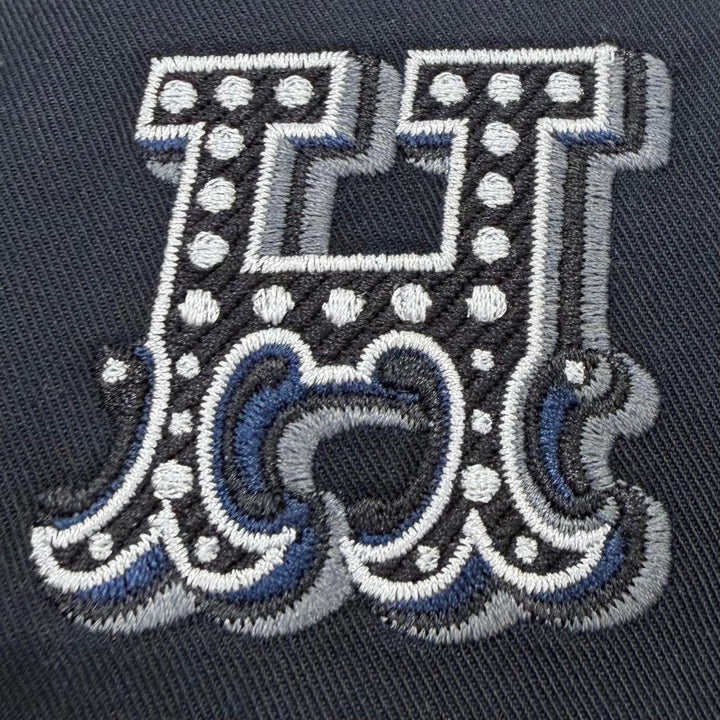 極美品▼HERMES エルメス セレナ Hエレクトリック セリエ金具 ロゴ刺繍 帽子 キャップ ネイビー 57 イタリア製 正規品 メンズ 保存袋付き