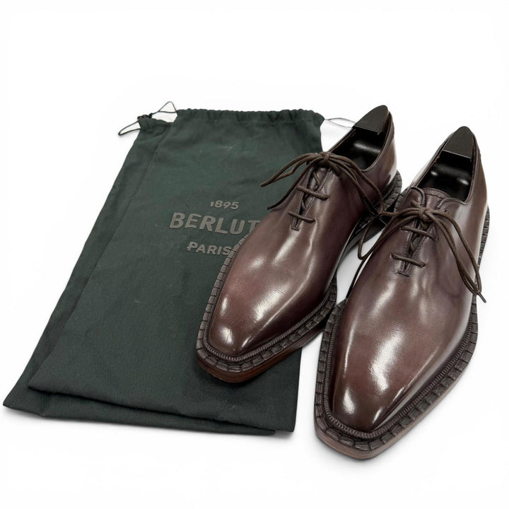極美品▼Berluti ベルルッティ 2025年製 ヴェネチアカーフ デムジュール ネオ パラード オックスフォード レザーシューズ 6 定価436700円