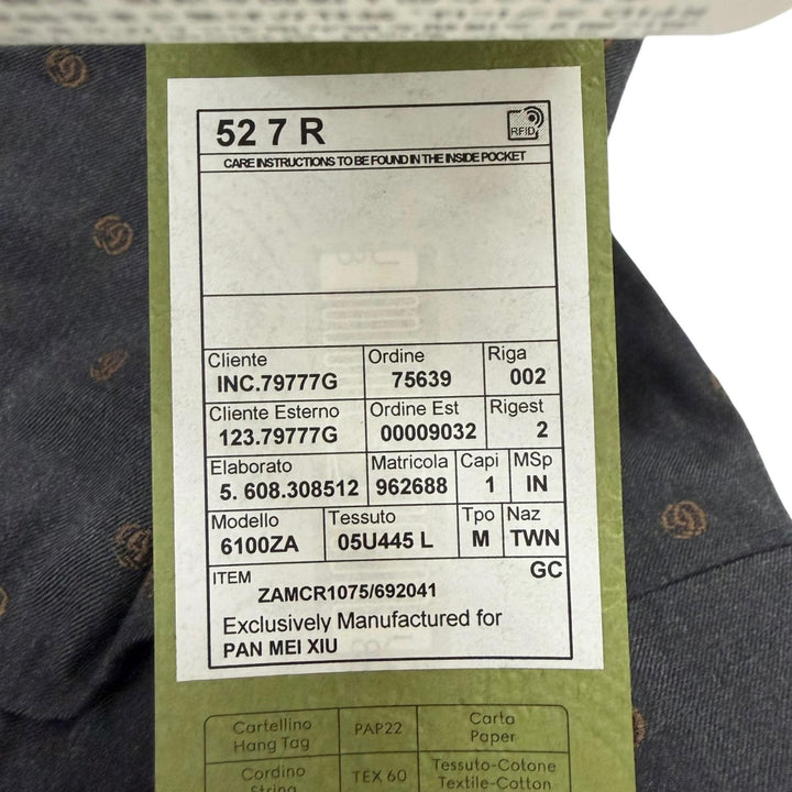 極美品□GUCCI グッチ 692041 ウール100％ GGロゴ総柄 シングル スラックス トラウザーズ パンツ チャコールグレー 52 スイス製 正規品