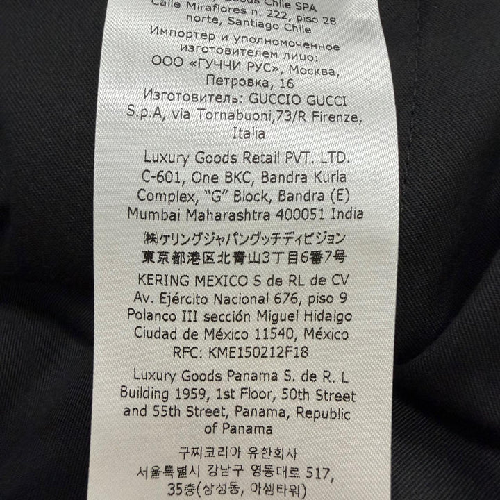 極美品□GUCCI グッチ 692041 ウール100％ GGロゴ総柄 シングル スラックス トラウザーズ パンツ チャコールグレー 52 スイス製 正規品