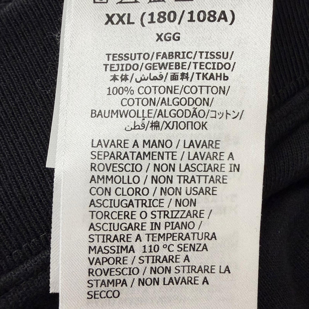 極美品□GUCCI グッチ 22SS 681210 コットン100％ ロゴプリント プルオーバーパーカー フーディー ブラック XXL イタリア製 正規品
