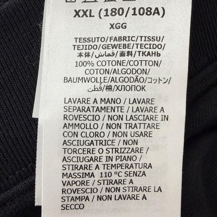 極美品□GUCCI グッチ 22SS 681210 コットン100％ ロゴプリント プルオーバーパーカー フーディー ブラック XXL イタリア製 正規品