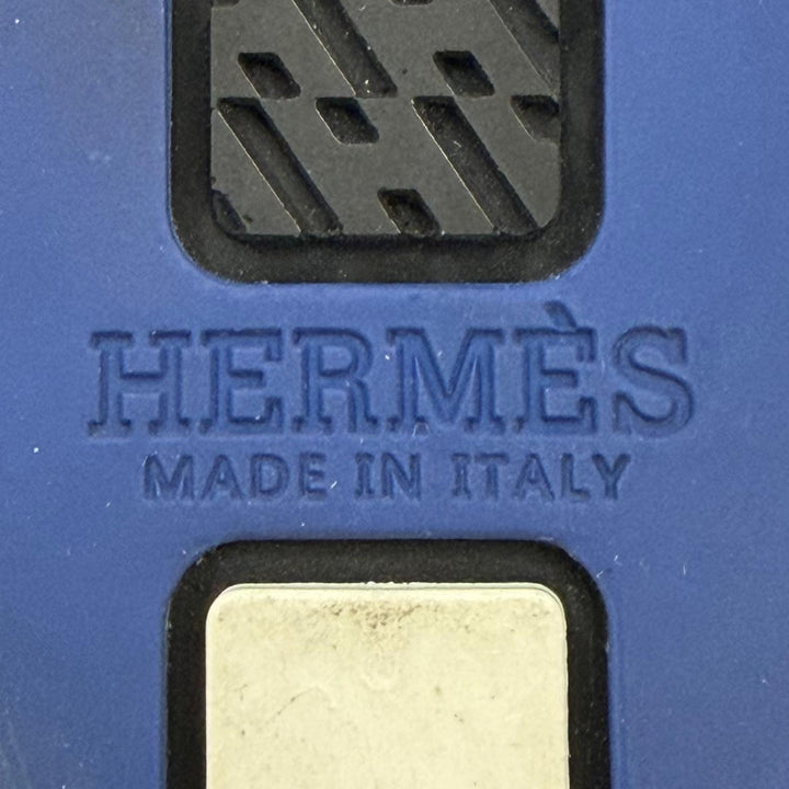 美品▼HERMES エルメス Addict アディクト レザー Hモチーフ レースアップ ローカットスニーカー ネイビー 42.5 イタリア製 メンズ