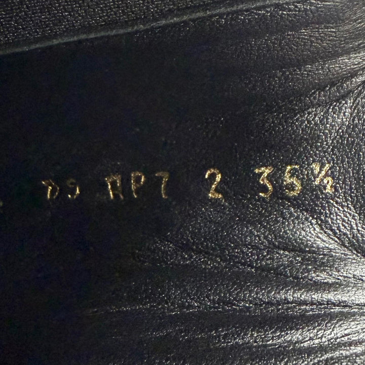 極美△Valentino Garavani ヴァレンティノガラヴァーニ レザー Vロゴ プラットフォーム サイドゴア チェルシーブーツ 厚底 ブラック 35.5