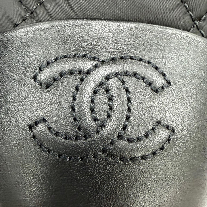 人気☆CHANEL シャネル 23B G45125 ココマーク・ロゴ マトラッセ レザー ショートブーツ ブラック 37.5 イタリア製 箱・保存袋付