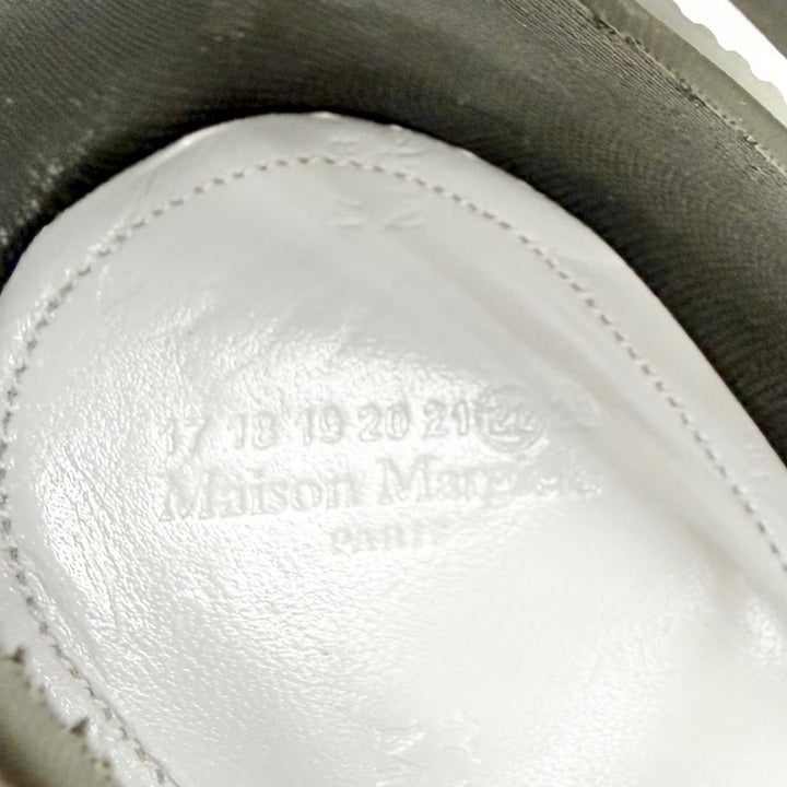 美品△Maison Margiela 22 メゾンマルジェラ22 S58WL0222 TABI ラバー アンクルストラップ レインシューズ パンプス カーキ 35 箱・袋付