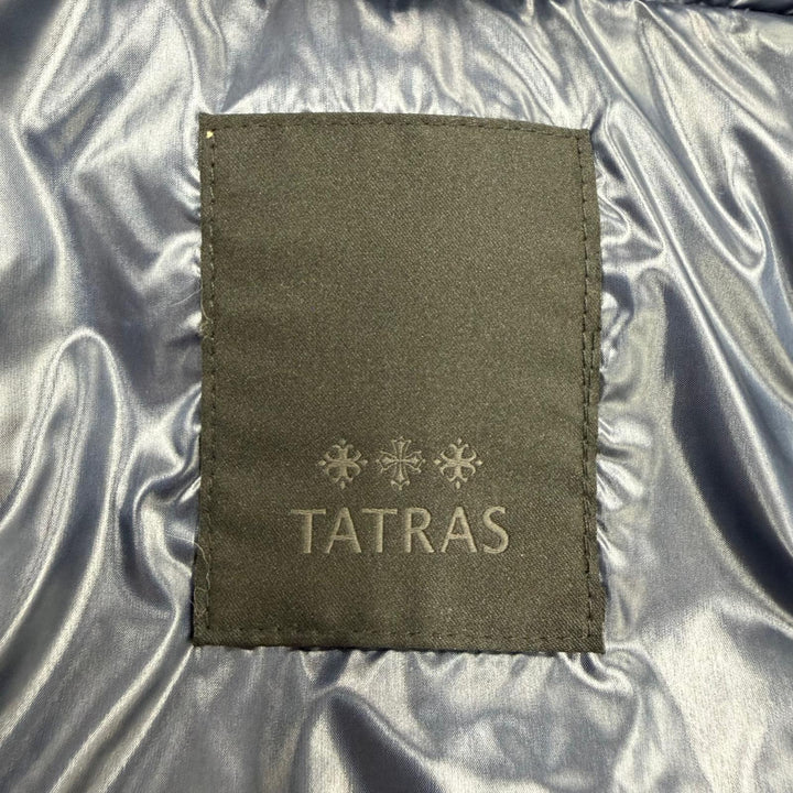 美品☆TATRAS タトラス LTK20A4217 LENA レナ フード付 ロゴ ZIP UP ダウンジャケット ネイビー 03 正規品 レディース