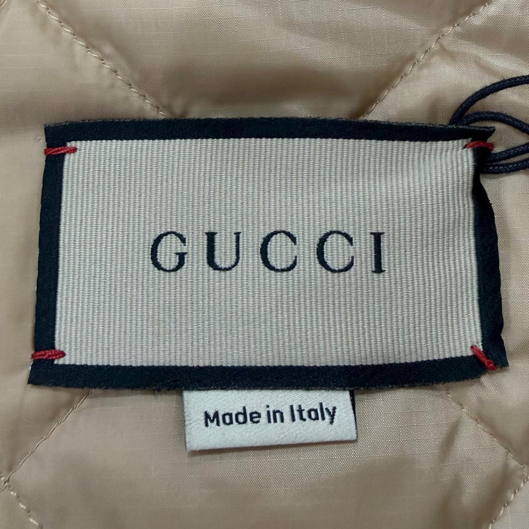 極美品□GUCCI グッチ 22AW 694137 スーベニアフロムロサンゼルス プリントナイロンジャケット ブルゾン ブルー 46 イタリア製 正規品