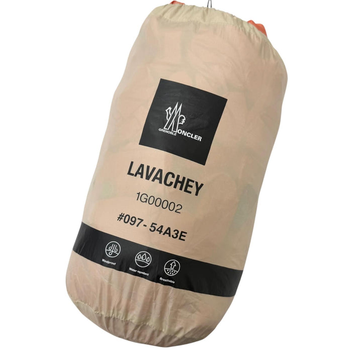 美品□MONCLER GRENOBLE モンクレール グルノーブル 2023年製 LAVACHEY ポケッタブル ロゴワッペン ダウンジャケット オレンジ 3 正規品