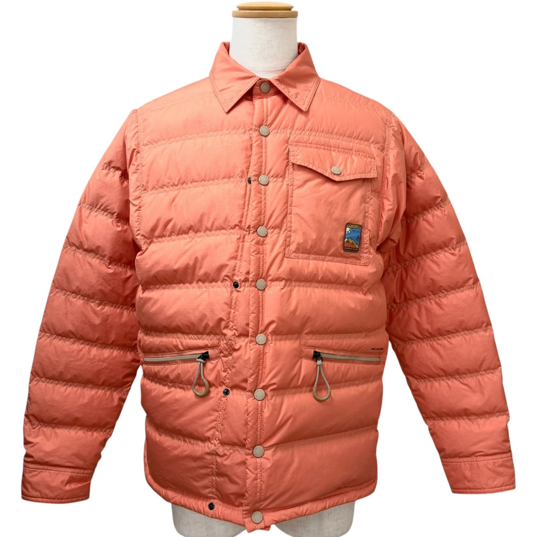 美品□MONCLER GRENOBLE モンクレール グルノーブル 2023年製 LAVACHEY ポケッタブル ロゴワッペン ダウンジャケット オレンジ 3 正規品