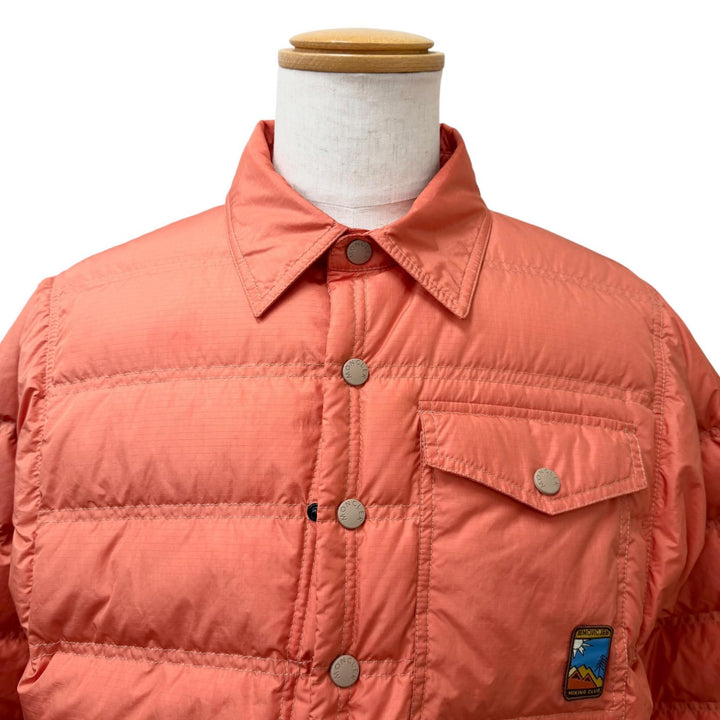 美品□MONCLER GRENOBLE モンクレール グルノーブル 2023年製 LAVACHEY ポケッタブル ロゴワッペン ダウンジャケット オレンジ 3 正規品