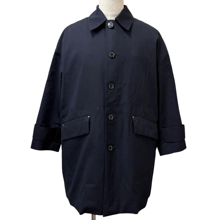 極美品□Mackintosh マッキントッシュ 24AW G242HI1169CODR HUMBIE GTS VENTILE ライナー付き ステンカラーコート 紺 34 日本製 正規品