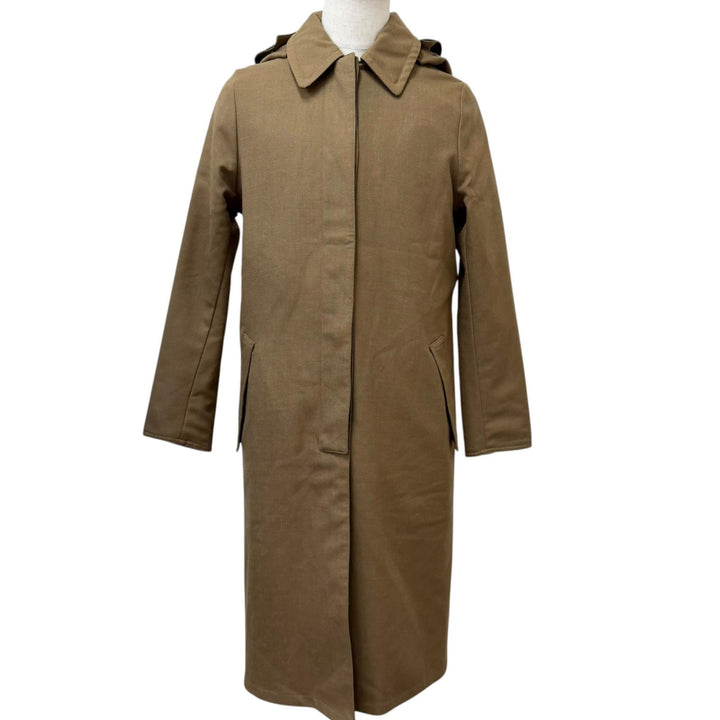 極美品□ノルウェージャンレイン 426-9252973 T-WALKER REVERSIBLE 襟カシミヤ100％ リバーシブル バルカラーコート ベージュ S 正規品