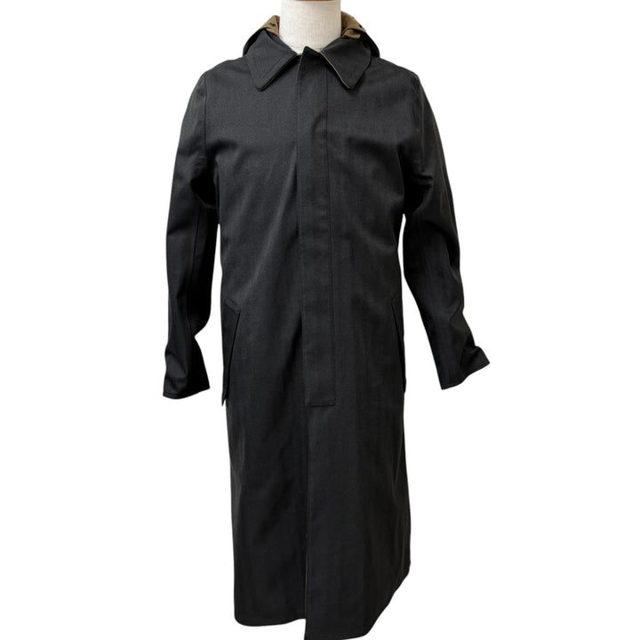 極美品□ノルウェージャンレイン 426-9252973 T-WALKER REVERSIBLE 襟カシミヤ100％ リバーシブル バルカラーコート ベージュ S 正規品