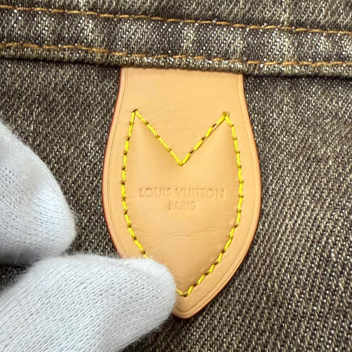 極美品□LOUIS VUITTON ルイヴィトン 26SS 1AJUEZ コーヒー インディゴ デニム ロングスリーブシャツ コーヒービーン 50 伊製 正規品