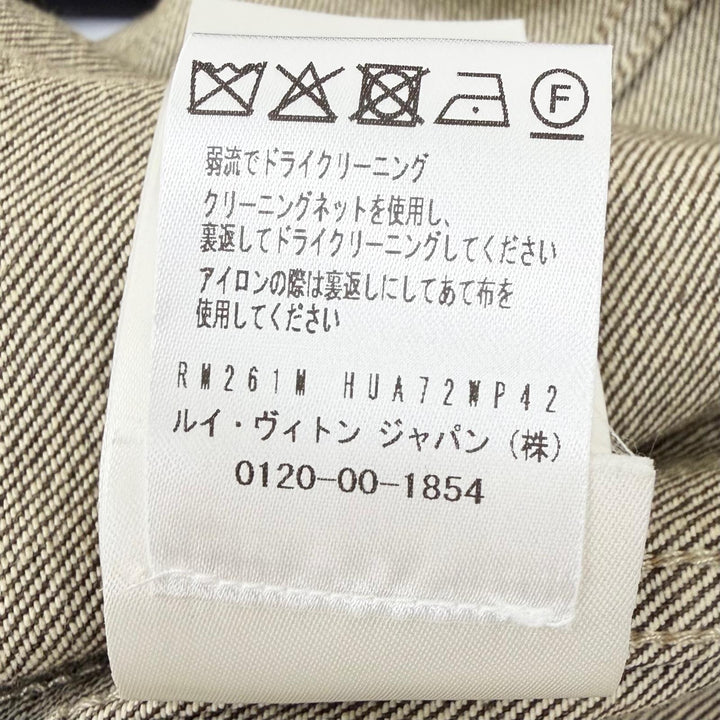 極美品□LOUIS VUITTON ルイヴィトン 26SS 1AJUEZ コーヒー インディゴ デニム ロングスリーブシャツ コーヒービーン 50 伊製 正規品